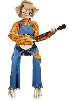 Halloween Banjo Skeleton Decor
