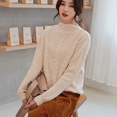 Women's Thick Turtleneck Sweater for a Slim Fit