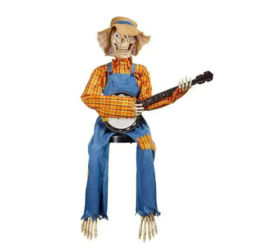 Halloween Banjo Skeleton Decor