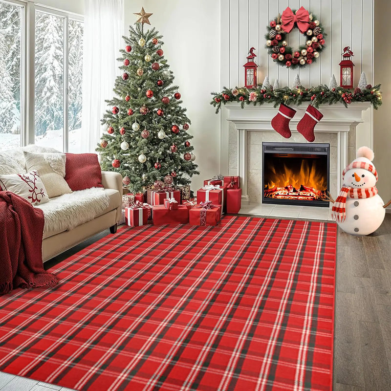 Christmas Plaid Rug