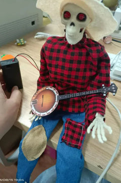 Halloween Banjo Skeleton Decor
